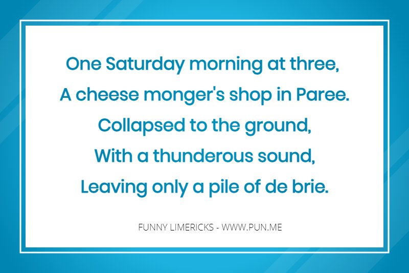 Funny limerick about a cheese