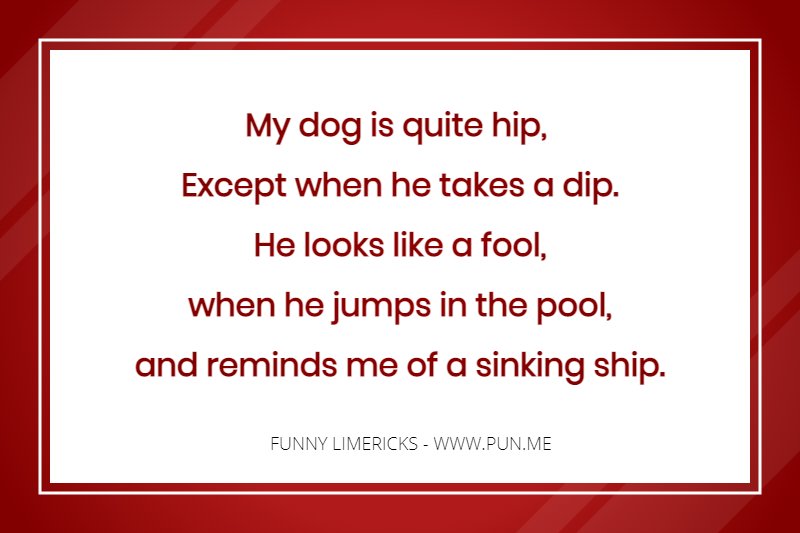 Funny limerick about a dog