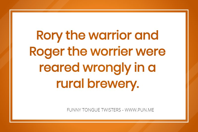 Funny tongue twister about a rural brewery