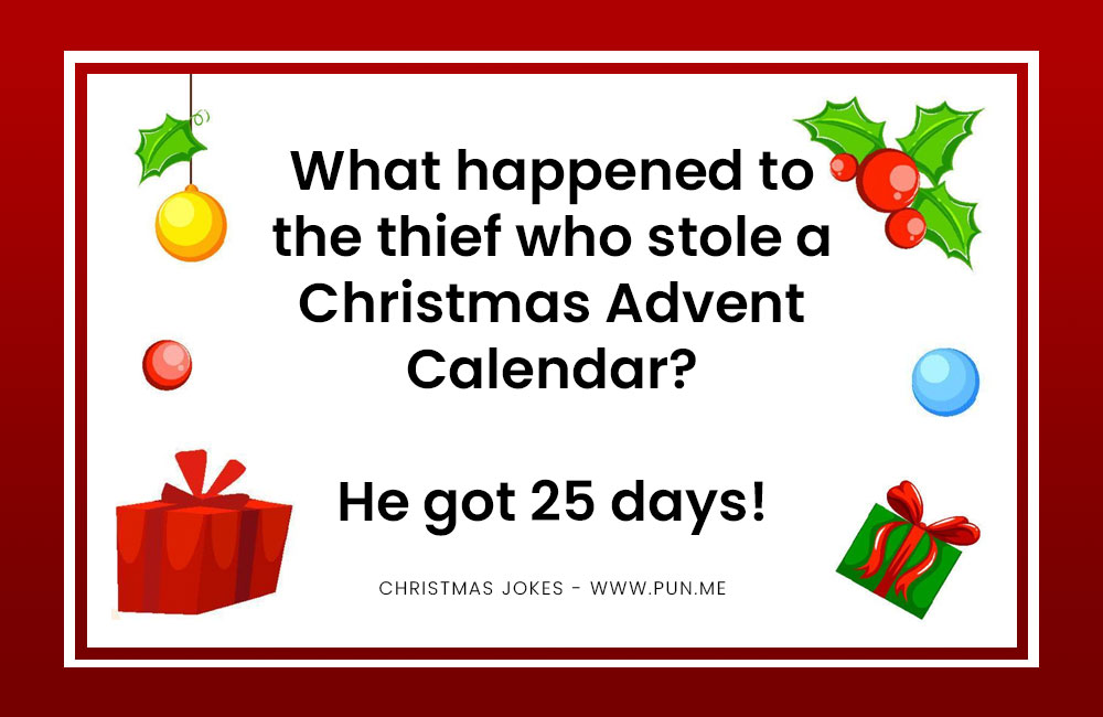 Funny christmas calendar joke