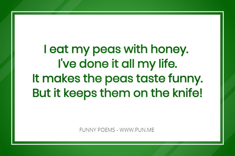 Funny poem about eating honey