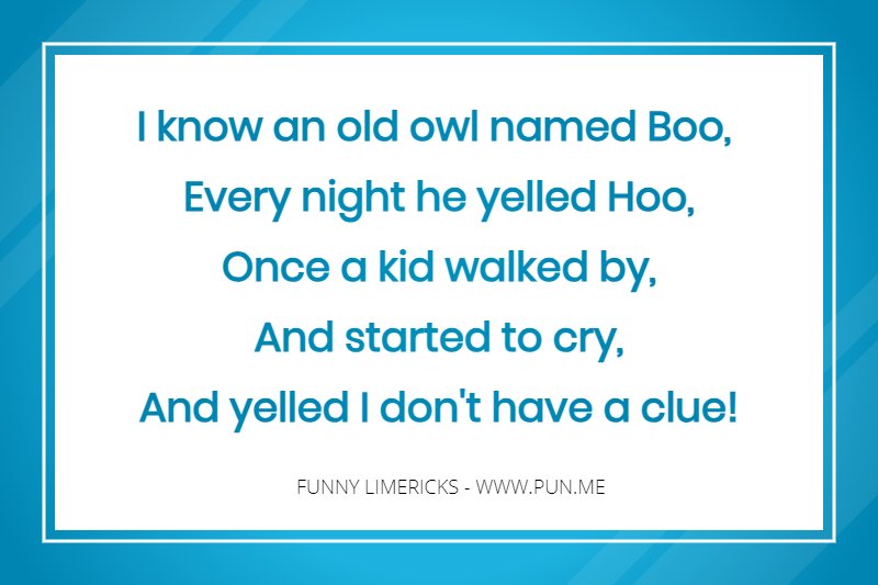Funny animal related limerick
