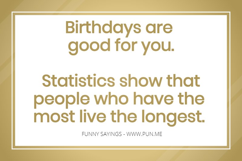 Funny saying about birthdays