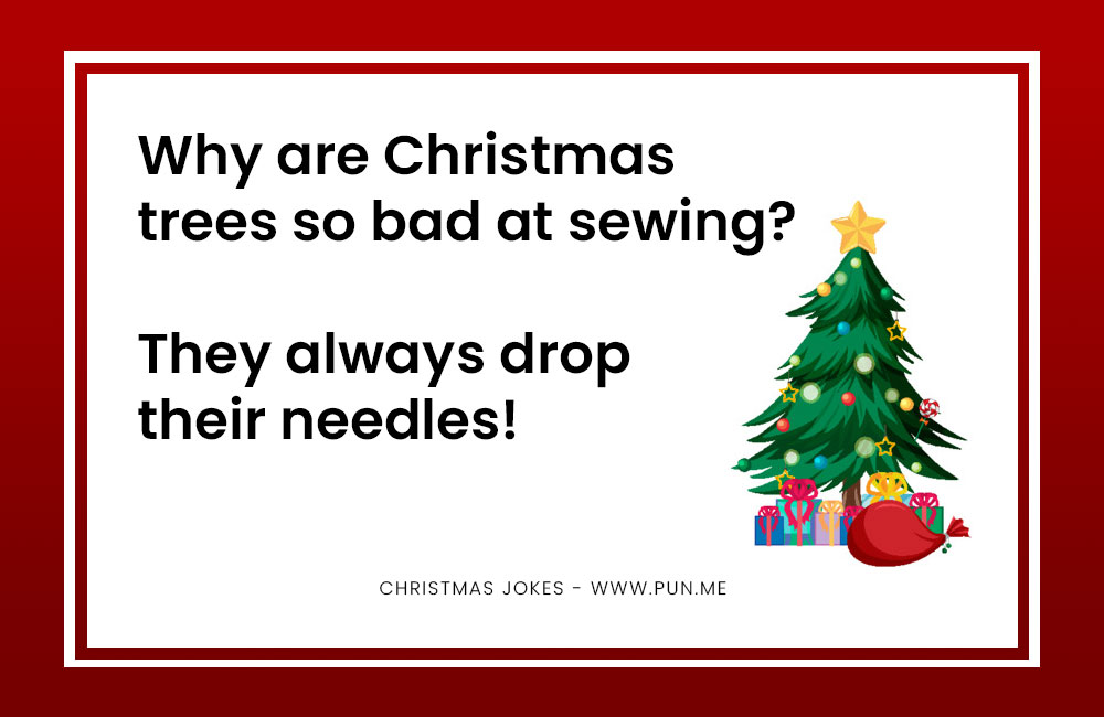 Christmas tree sewing joke