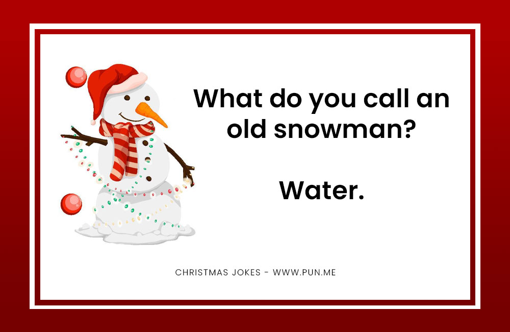 Joke about an old snowman