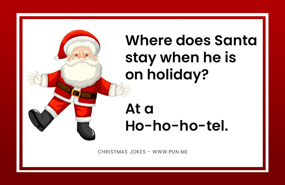 Santa on holiday joke