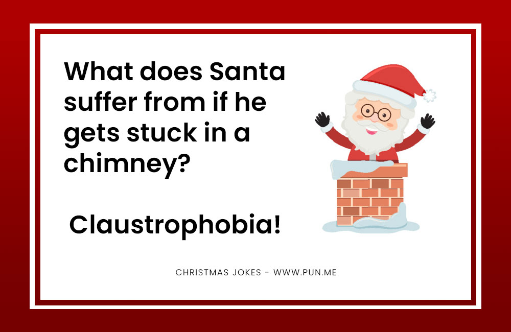Santa stuck in a chimney joke