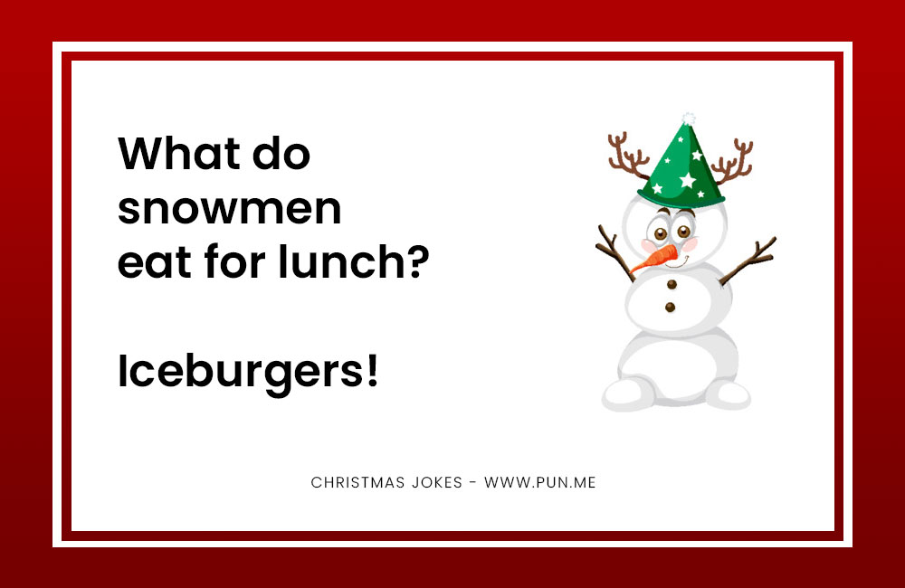 Joke about a Snowmans lunch