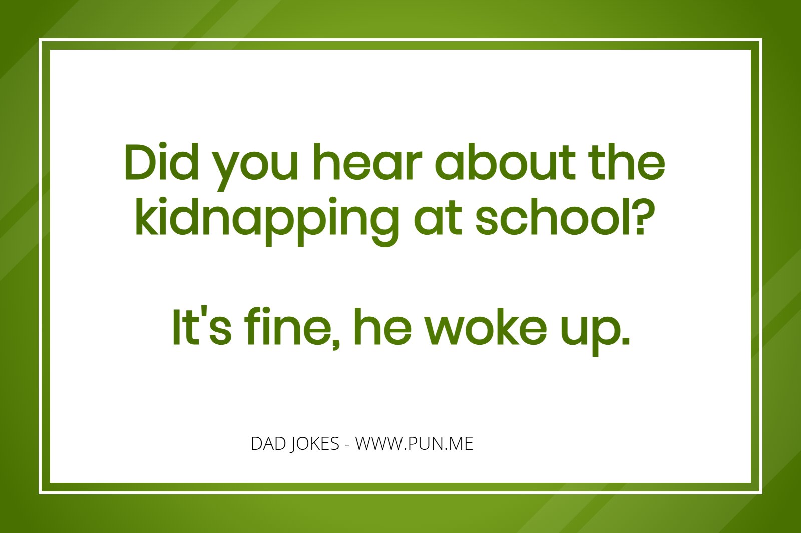 Funny joke about a kidnapping