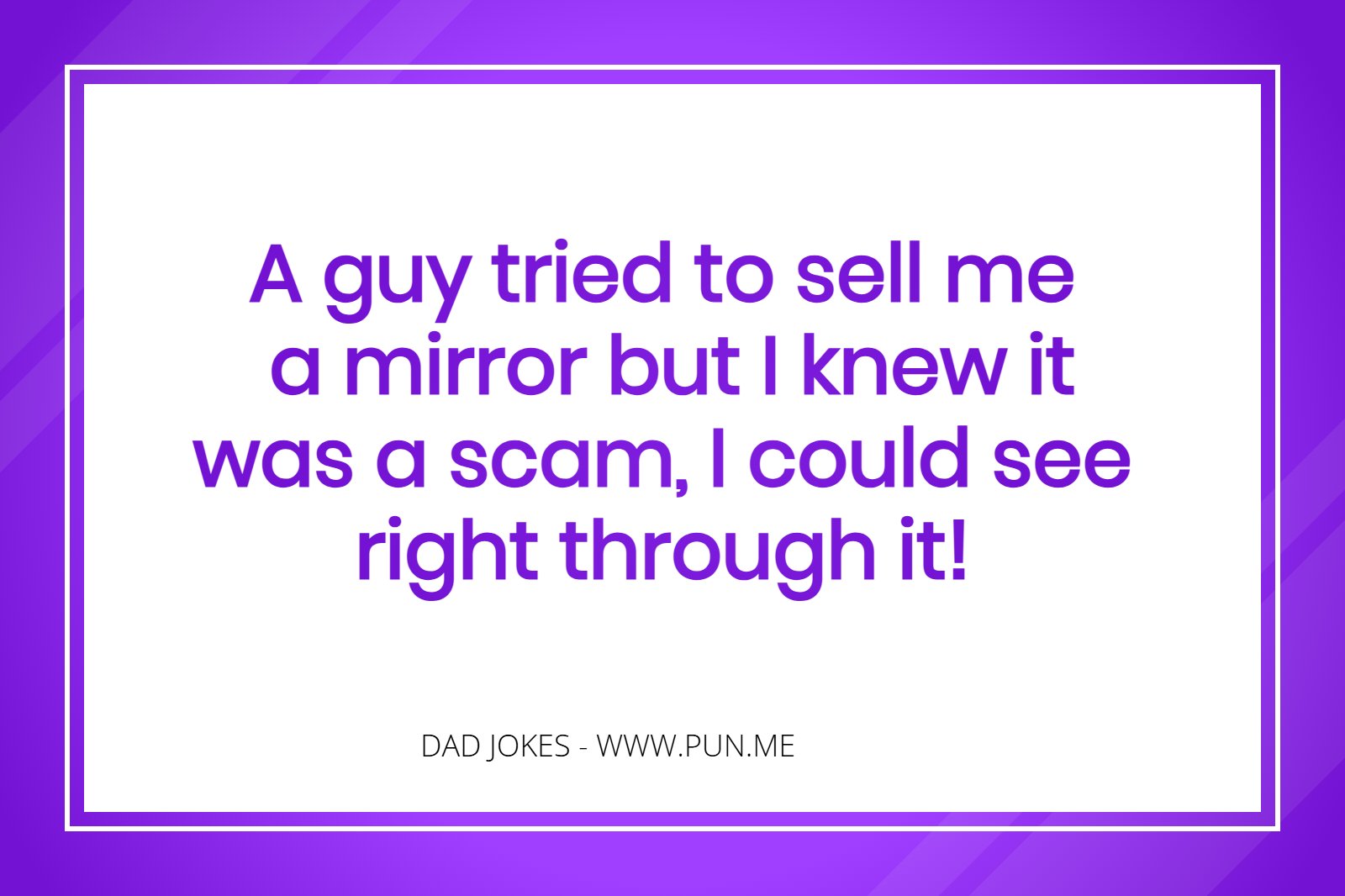 Punny one line dad joke