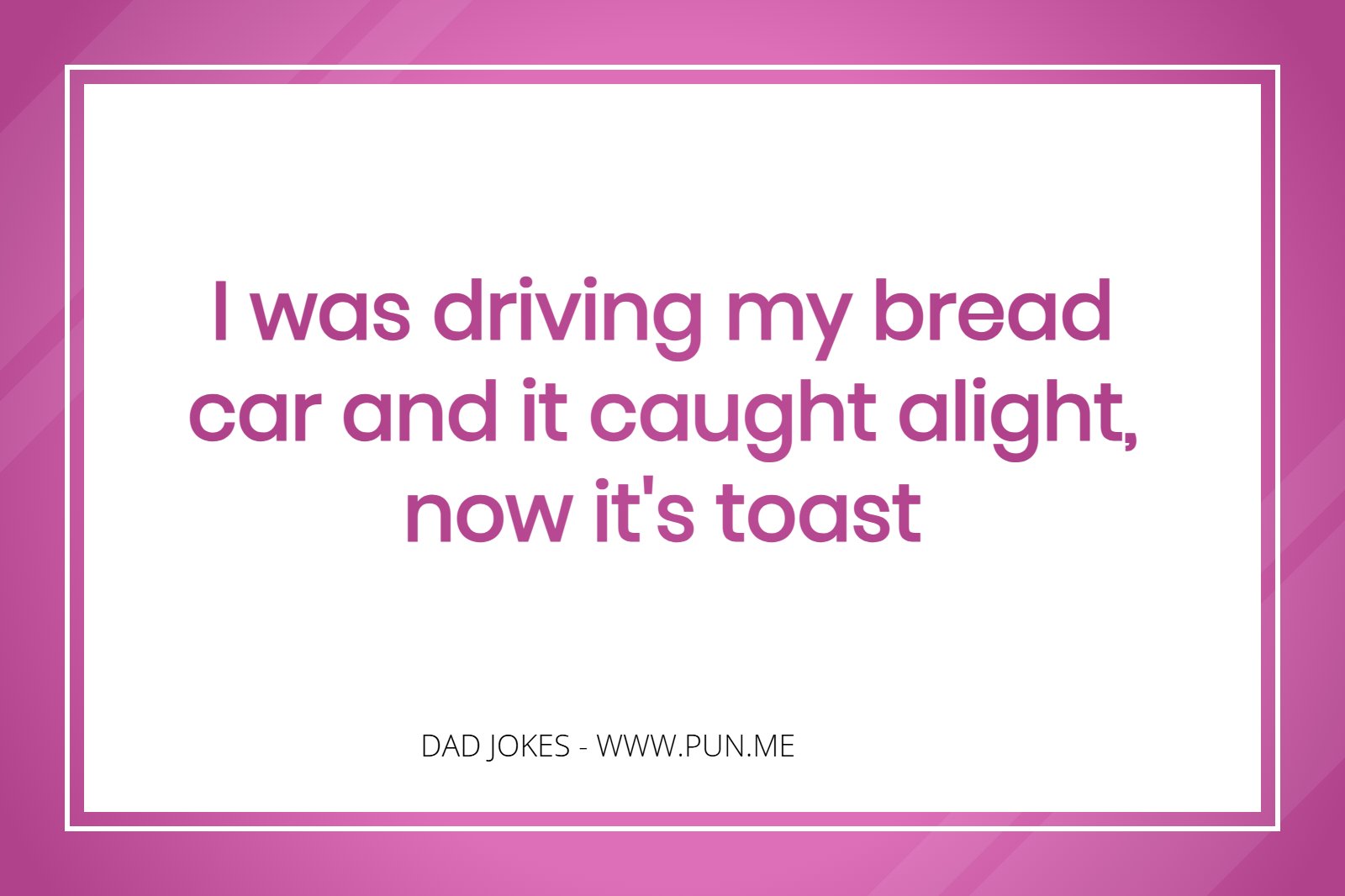 Punny single line dad joke.