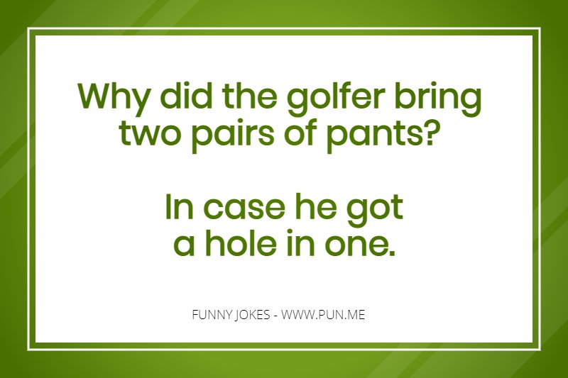Funny joke about a golfer