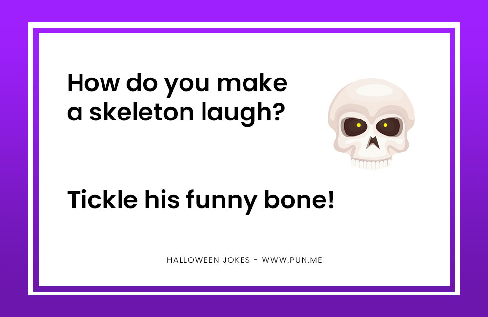 Skeleton laughing joke