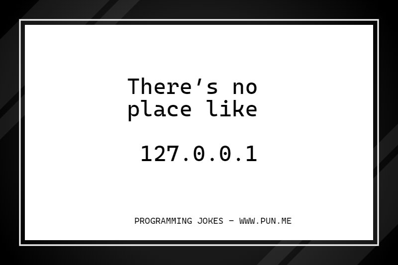 Coding joke about theres no place like home.