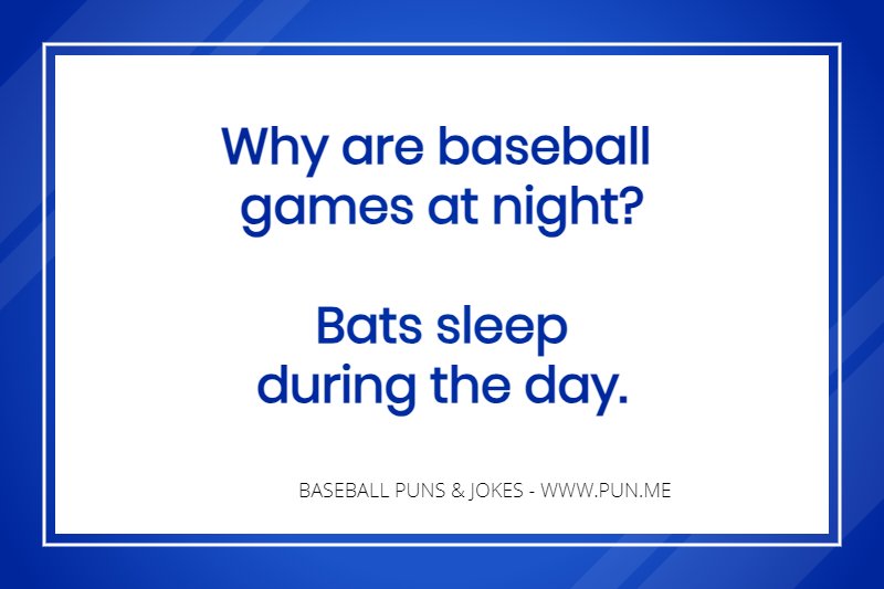 Funny baseball joke about bats