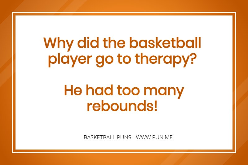 Basketball therapy pun