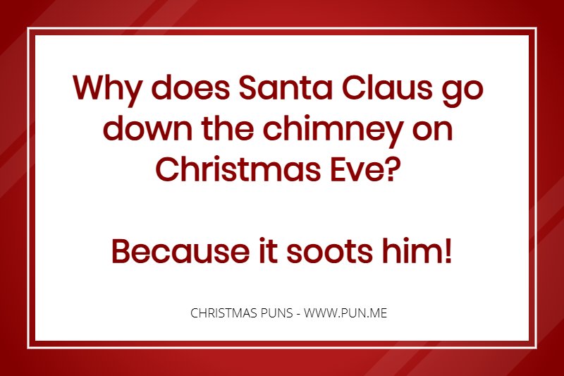 Santa claus related christmas puns