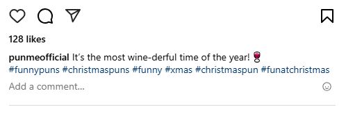 punny christmas instagram caption 1