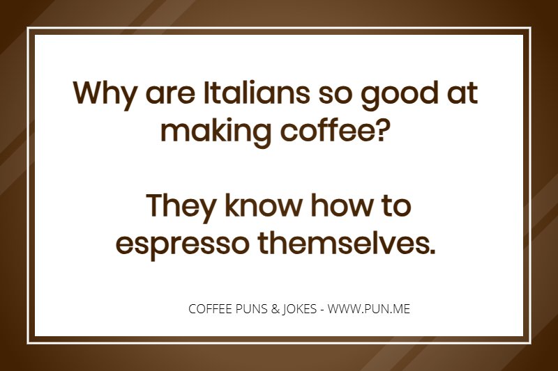 Funny italian related coffee joke