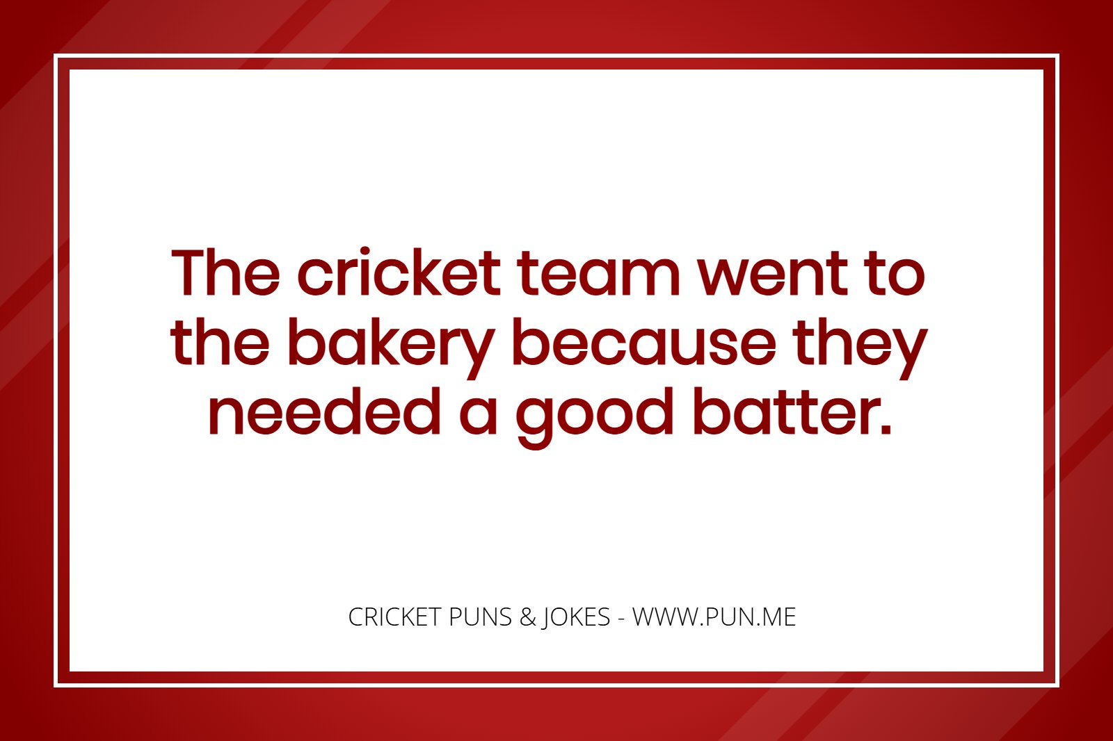 Cricket pun about 'batter'