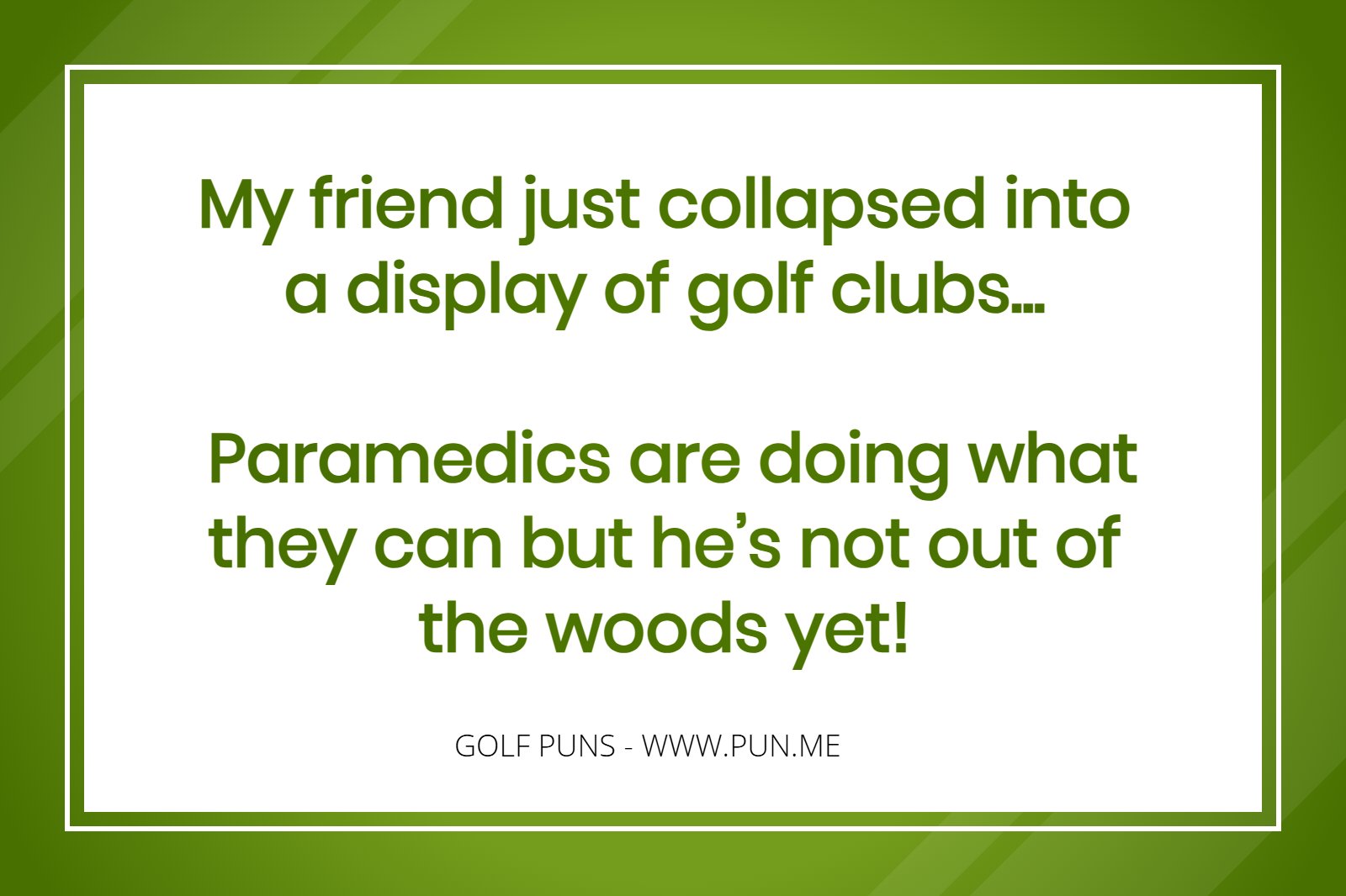 Funny golf pun