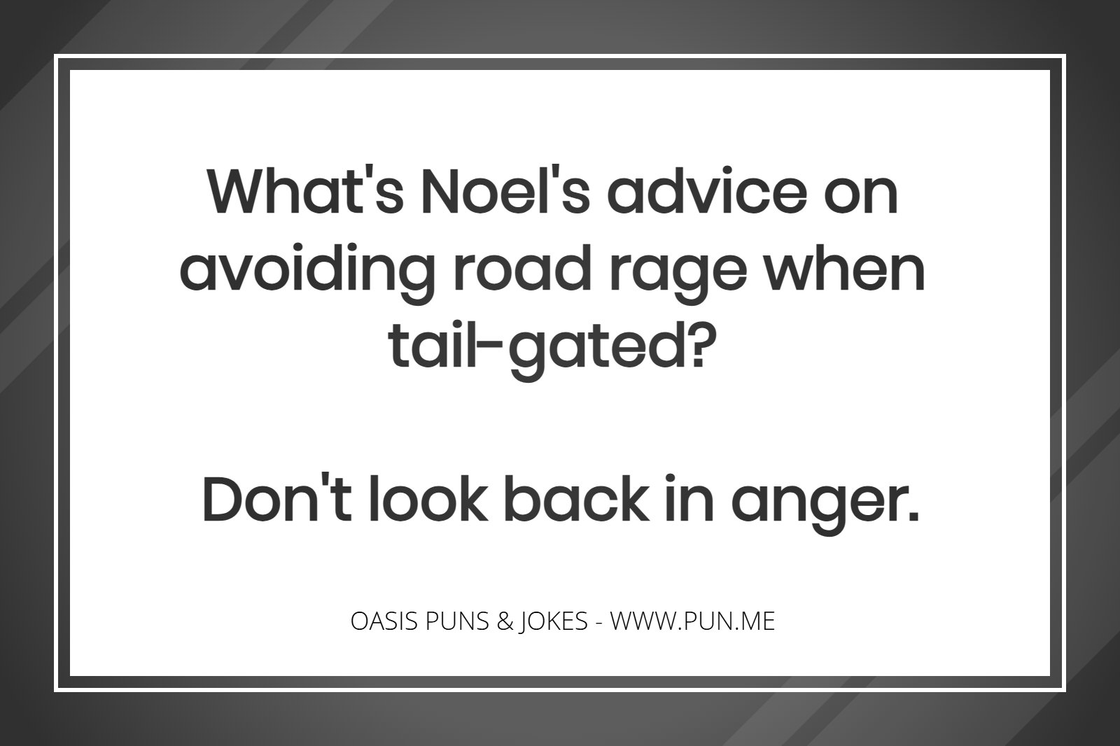 Oasis pun about noel gallagher
