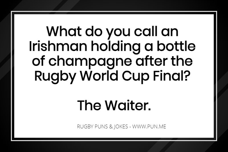 Rugby joke about an irishman