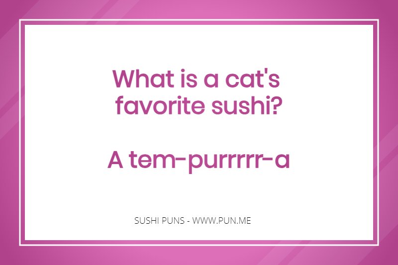 Funny cat sushi joke