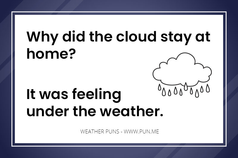 Weather funny cloud pun