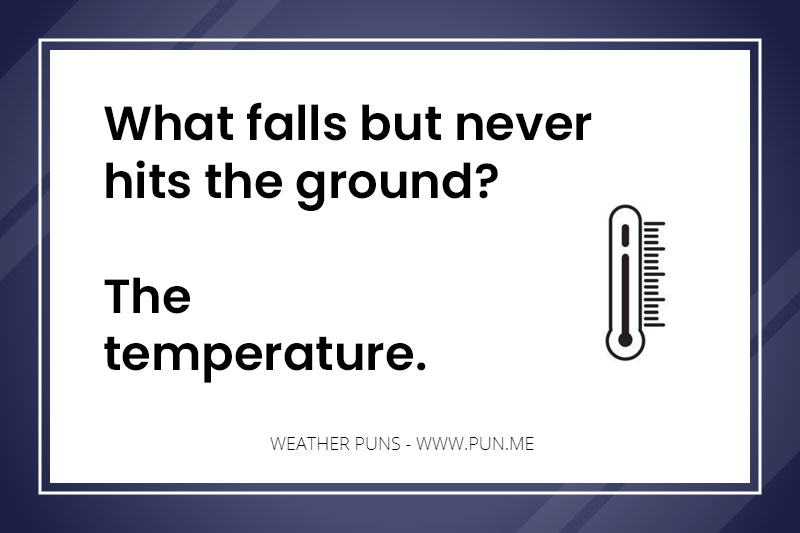 Weather pun related to temperature